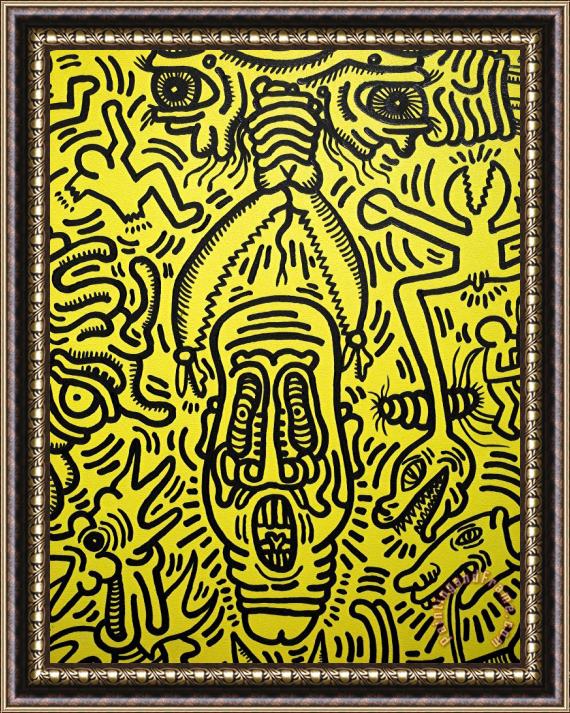 Keith Haring Pop Shop 14 Framed Painting