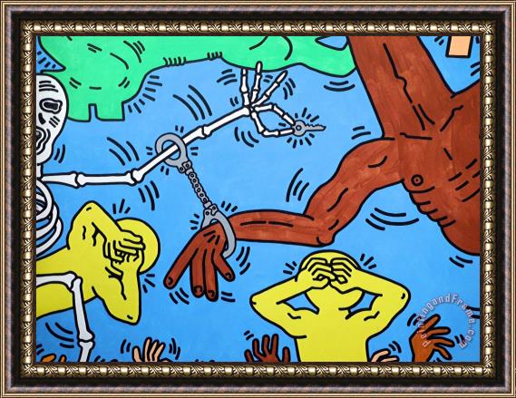 Keith Haring Pop Shop 3 Framed Painting