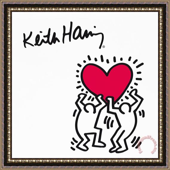 Keith Haring Pop Shop II 1988 Framed Painting