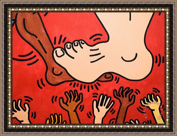 Keith Haring Pop Shop III Framed Painting