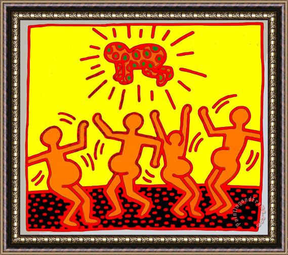 Keith Haring Pop Shop Radiant Baby II Framed Painting