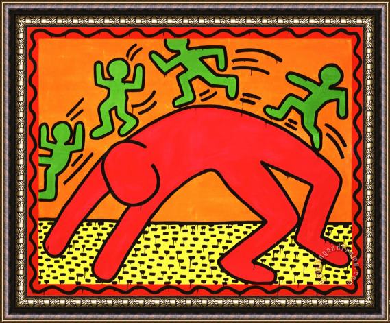 Keith Haring Untitled October 7 1982 Framed Painting