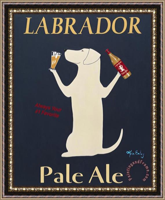Ken Bailey Labrador Pale Ale Framed Painting