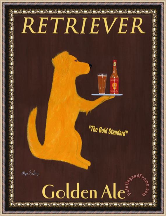 Ken Bailey Retriever Golden Ale Framed Painting