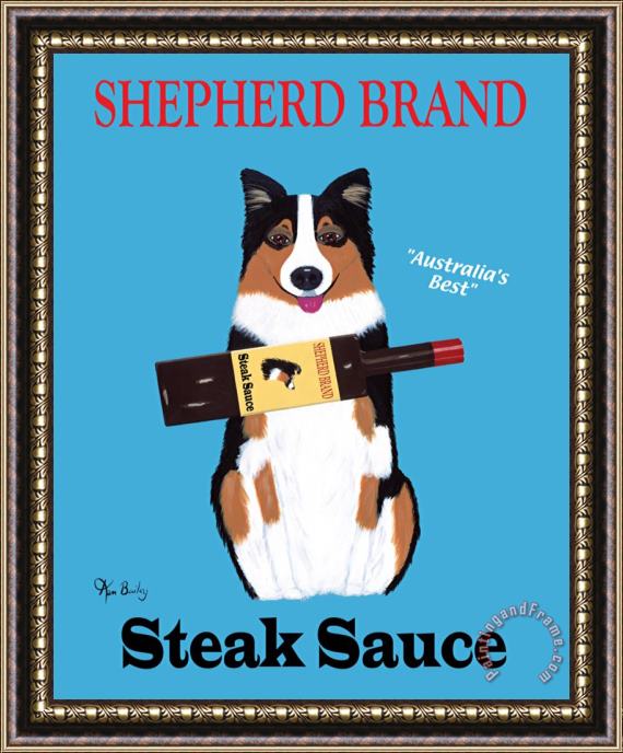 Ken Bailey Shepherd Brand Steak Sauce Framed Painting