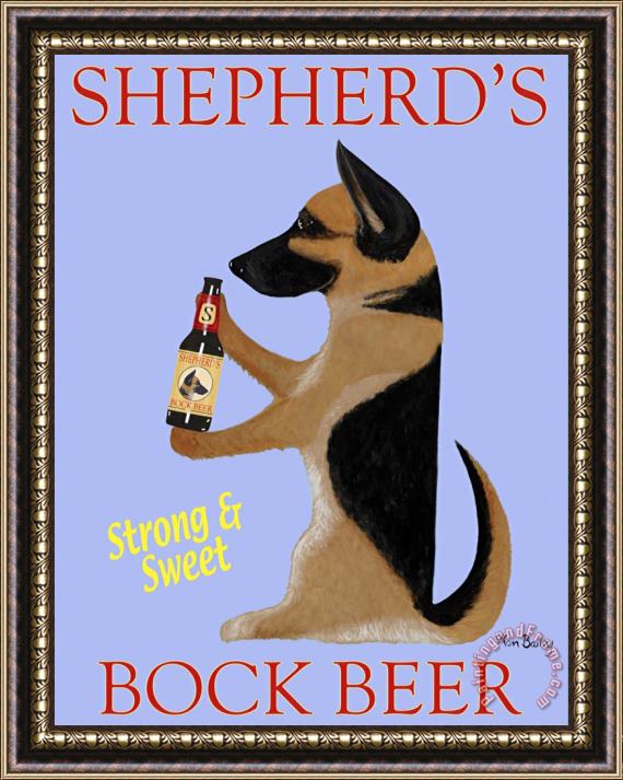 Ken Bailey Shepherd S Bock Beer Framed Painting