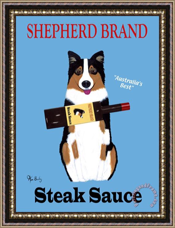 Ken Bailey Shepherd Steak Sauce Framed Painting