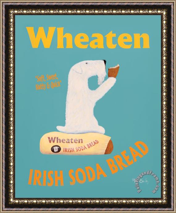 Ken Bailey Wheaten Irish Soda Bread Framed Painting