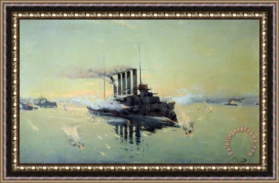 Konstantin Veshchilov Fighting on July in the Yellow Sea Framed Print