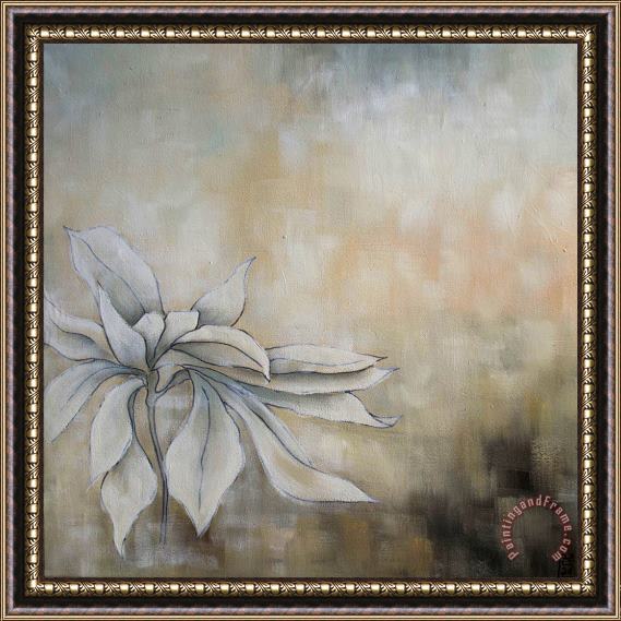 laurie maitland White Flowers I Framed Painting
