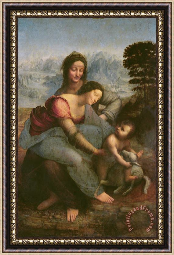 Leonardo da Vinci Virgin And Child With Saint Anne Framed Painting