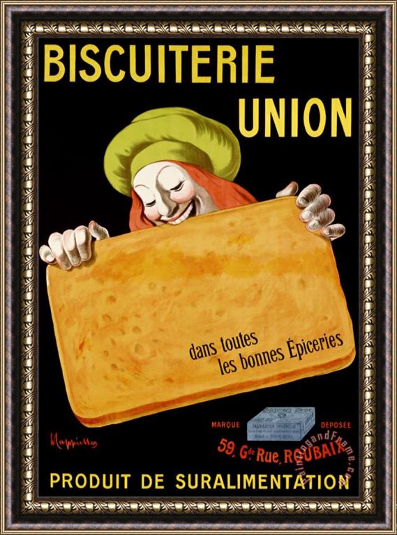 Leonetto Cappiello Biscuiterie Union Framed Painting