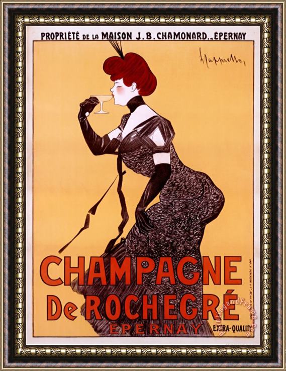 Leonetto Cappiello Champagne De Rochegre Framed Painting