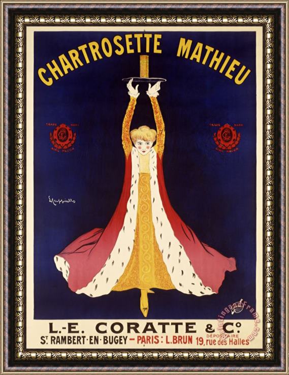 Leonetto Cappiello Chartrosette Mathieu Framed Painting
