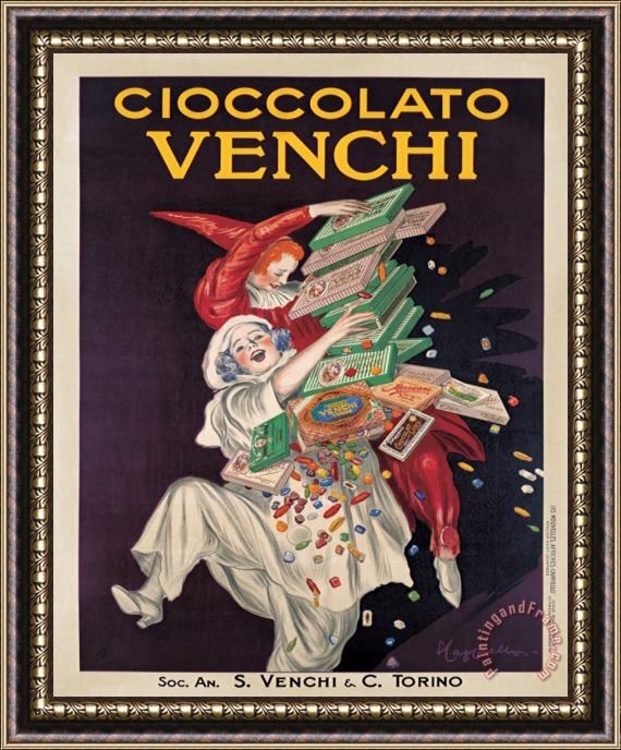 Leonetto Cappiello Cioccolato Venchi Framed Painting