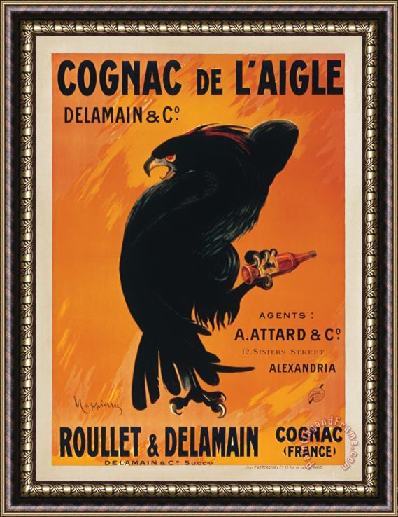 Leonetto Cappiello Cognac De L Aigle Framed Painting