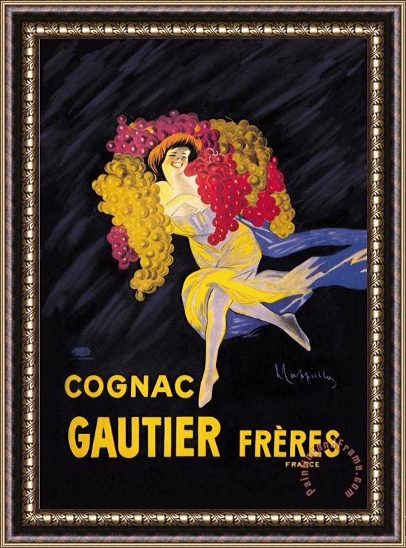 Leonetto Cappiello Cognac Gautier Freres Framed Painting