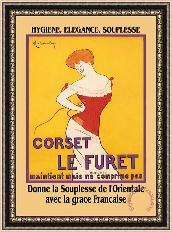 Leonetto Cappiello Corset Le Furet Framed Print
