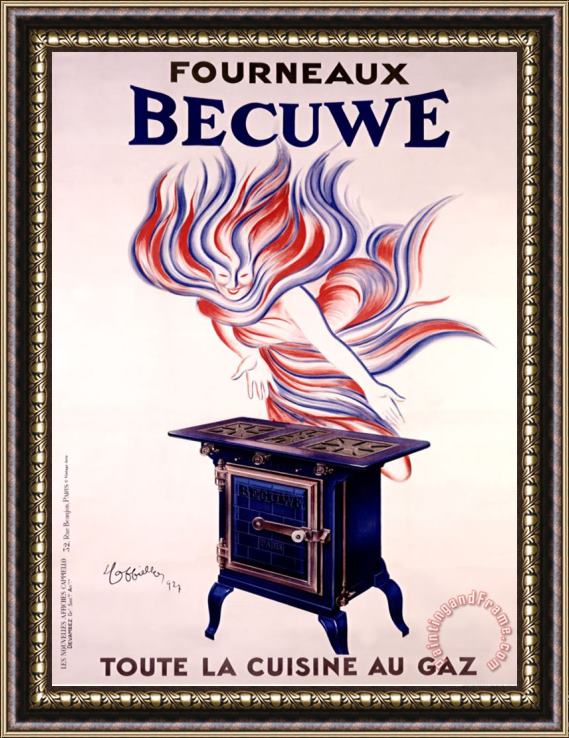 Leonetto Cappiello Fourneaux Becuwe Framed Painting