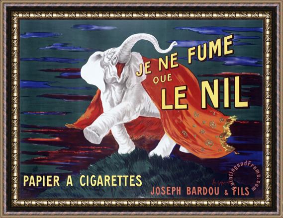 Leonetto Cappiello Je Ne Fume Le Nil Papier a Cigarettes Framed Painting