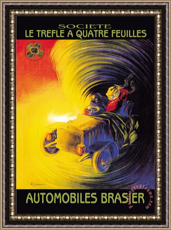 Leonetto Cappiello Le Automobiles Brasier Framed Painting