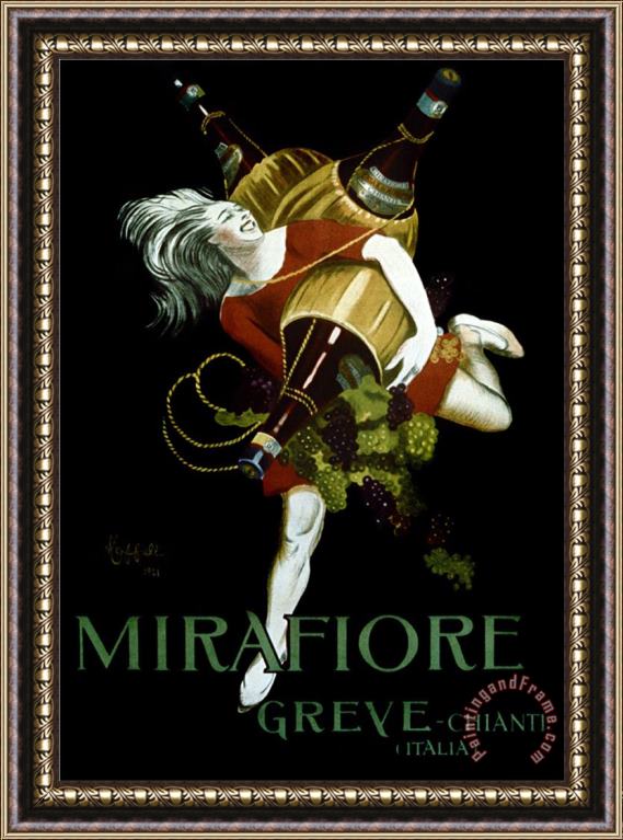 Leonetto Cappiello Mirafiore Greve Chianti Framed Painting