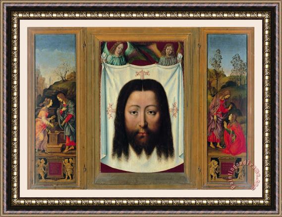 Leonetto Cappiello Triptych of Francesco Del Pugliese Christ And The Samaritan Veil of Veronica Noli Me Tangere Framed Print