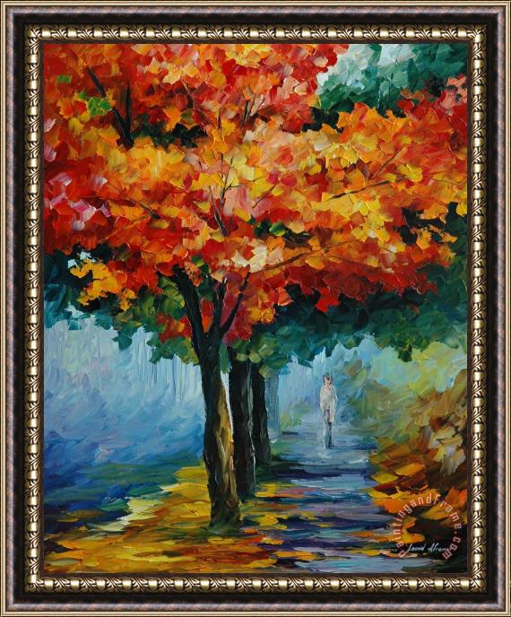 Leonid Afremov Autumn Music Framed Painting