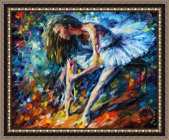 Leonid Afremov Ballerina Framed Print