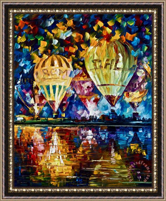 Leonid Afremov Balloon Parade Framed Painting
