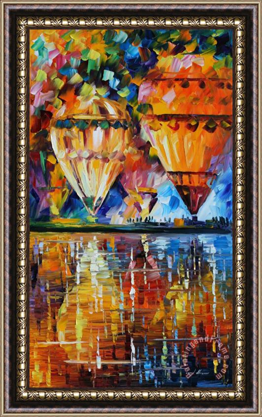 Leonid Afremov Balloon Reflections Framed Print