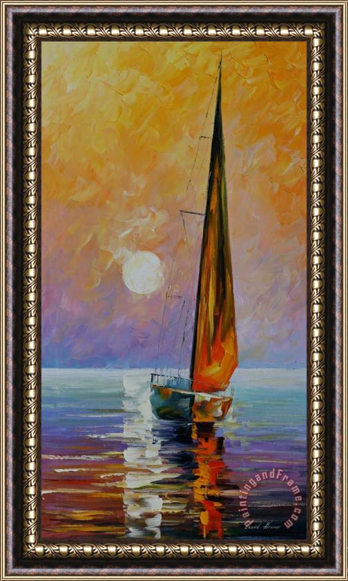 Leonid Afremov Gold Sail Framed Print