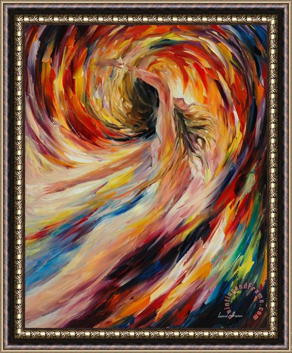 Leonid Afremov In The Vortex Of Passion Framed Painting