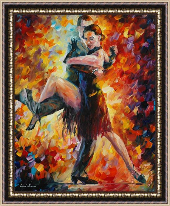 Leonid Afremov Joyful Tango Framed Painting