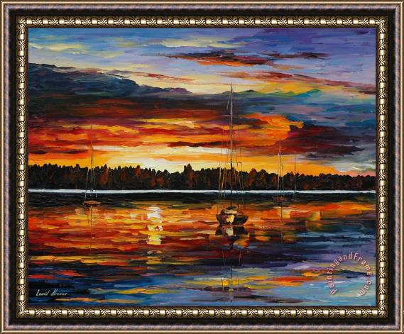 Leonid Afremov Lake Dreams Framed Painting