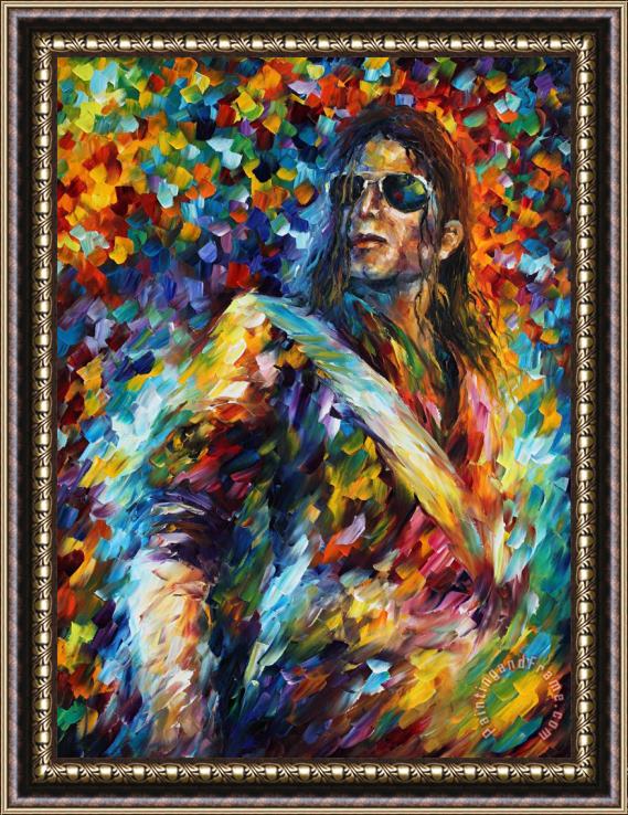 Leonid Afremov Michael Jackson Framed Print