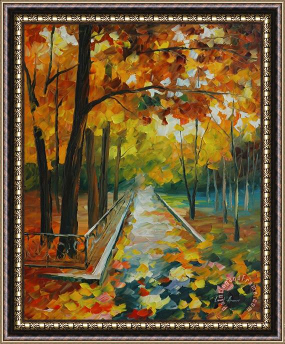 Leonid Afremov November Park Framed Painting