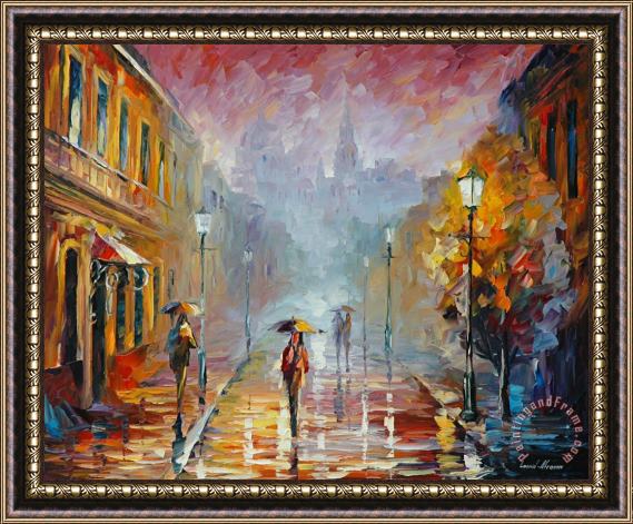 Leonid Afremov November Rain Framed Painting