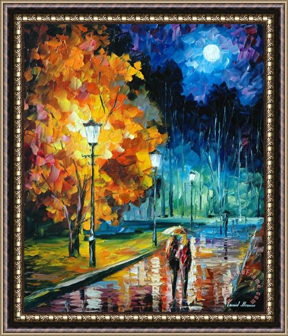 Leonid Afremov Romantic Night Framed Painting