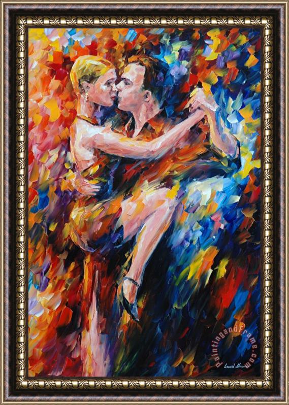 Leonid Afremov Tango Of Love Framed Print