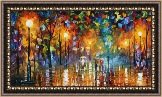 Leonid Afremov Unexpected Meeting Framed Painting