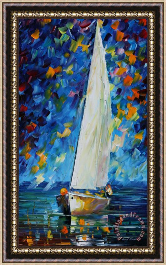 Leonid Afremov White Sail Framed Painting