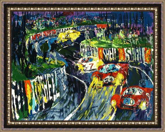 Leroy Neiman 24 Hours at Lemans Framed Painting