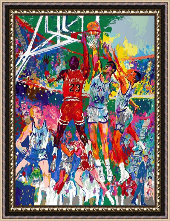 Leroy Neiman Basketball Framed Painting
