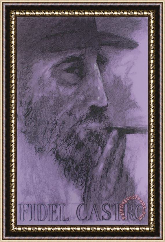 Leroy Neiman Fidel Castro Framed Painting