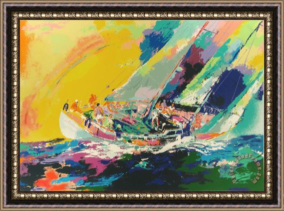 Leroy Neiman Hawaiian Sailing Framed Painting