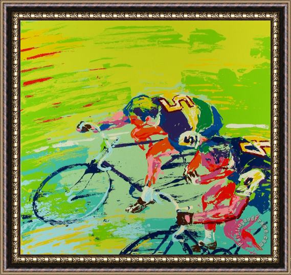 Leroy Neiman Indoor Cycling Framed Painting