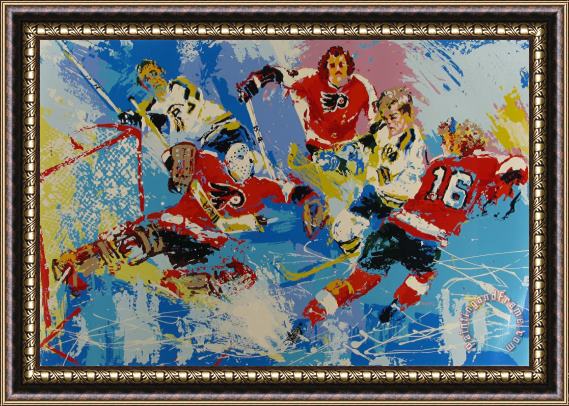 Leroy Neiman Philadelphia Flyers (boston Bruins) Framed Painting