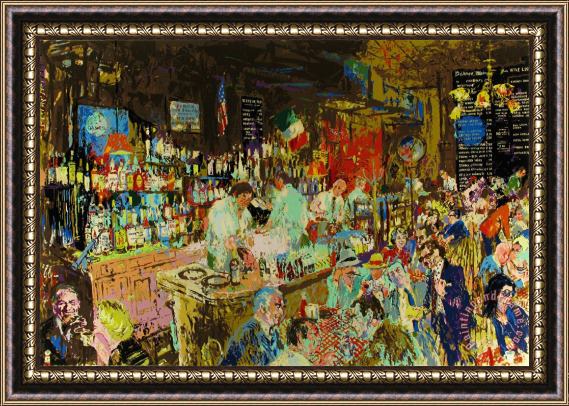 Leroy Neiman P.j. Clarke's Bar Framed Painting