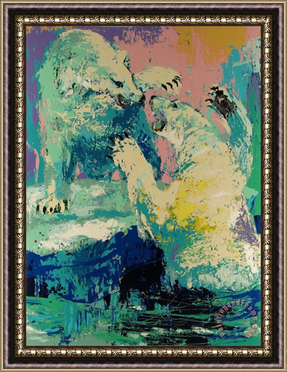 Leroy Neiman Polar Bears Framed Print
